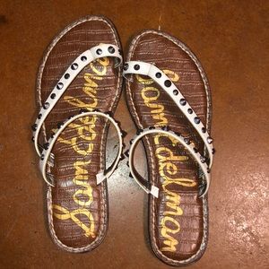 Sam Edelman white stud sandals